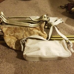 2 small coach bags